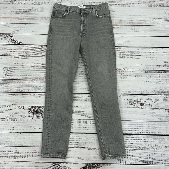 AGOLDE Women’s size 27 Nico High Rise Slim Stretch Ankle Jeans in Chime Gray - Picture 7 of 13